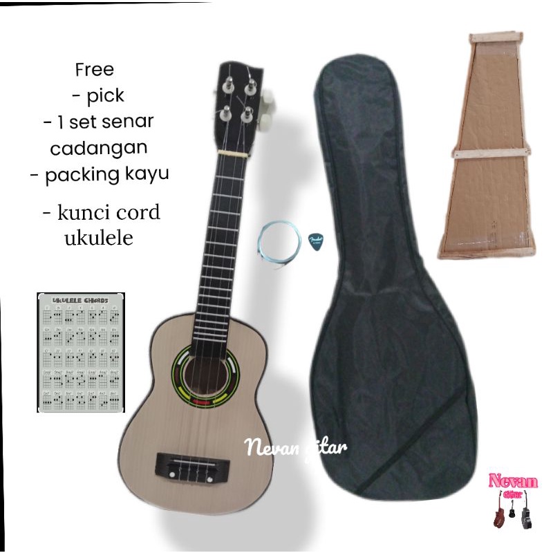 COD UKULELE SENAR 4 TERMURAH UKULELE SENAR 4 KENTRUNG / GITAR MINI (PACKING KAYU )