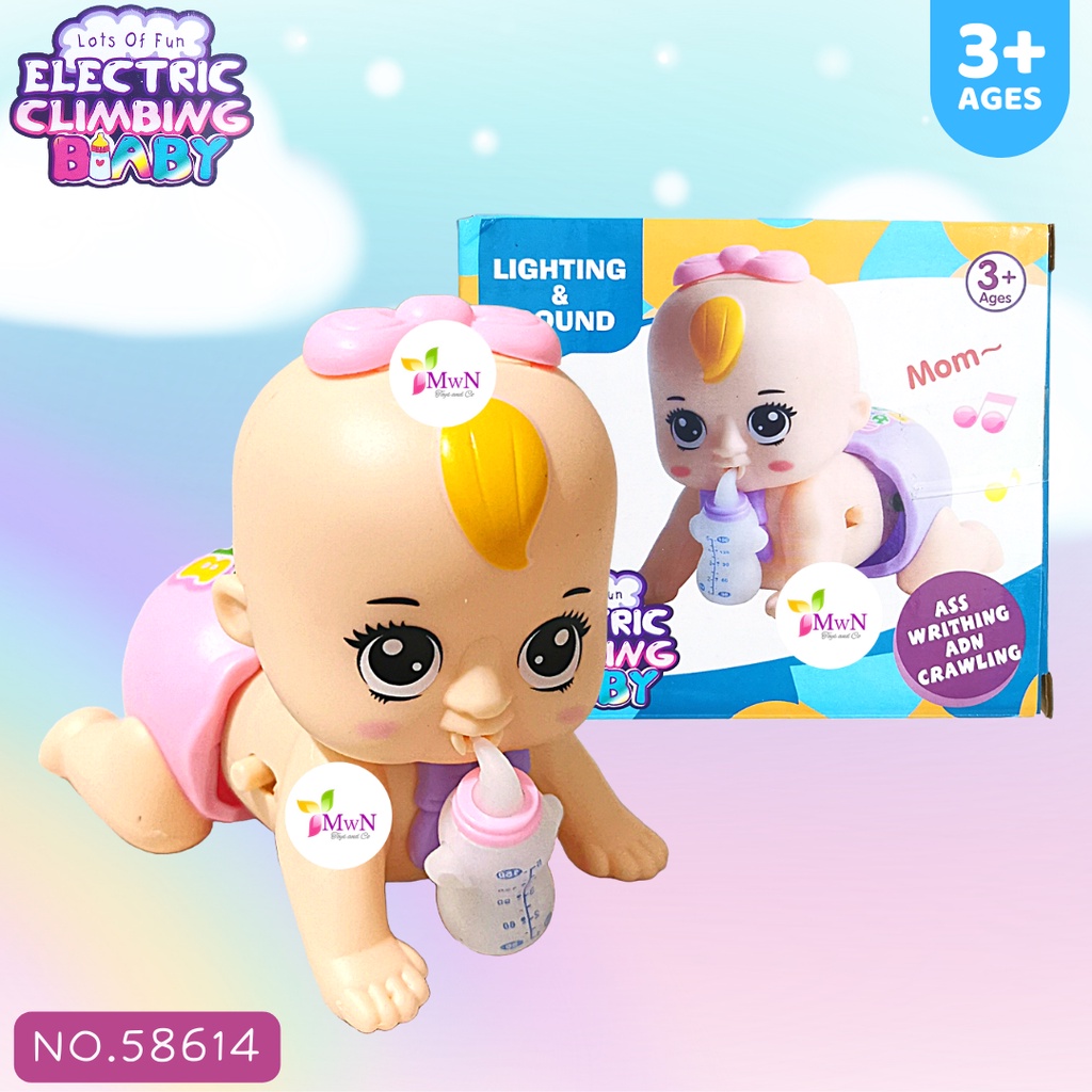 MWN Bayi Merangkak Lampu dan Suara/Climbing Baby No.58614