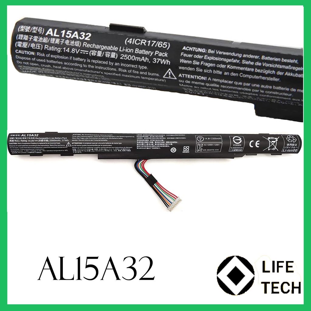 Baterai Laptop Acer AO E5-422G E5-432G E5-472G E5-473G ES1-420 ES1-421 P248-M, P257-M, P257-MG, P258-M, P258-MG, P277-M, P277-MG AL15A32