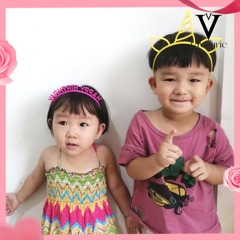 CODHuruf ikat kepala ulang tahun HAPPY BIRTHDAY ikat kepala ulang tahun anak-anak topi ulang tahun mahkota-FA