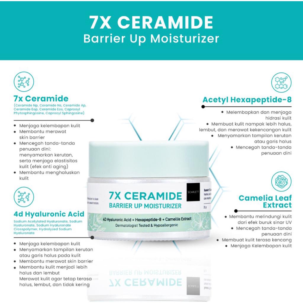 Scarlett Whitening 7X Ceramide Moisturizer