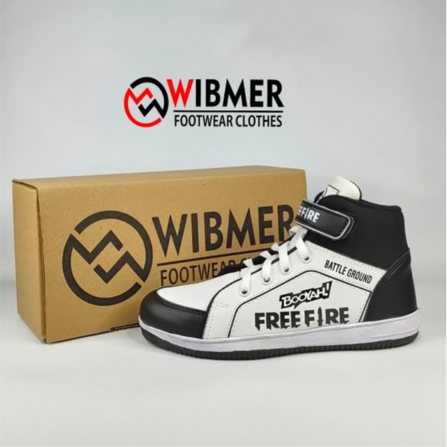 SEPATU FREE FIRE ANAK SD / SEPATU BOOT ANAK TK / SEPATU FF ANAK SD / SEPATU BOOT PEREKAT ANAK SD