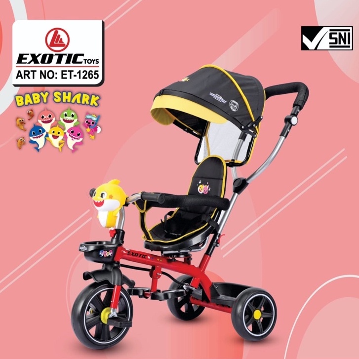 Sepeda balita roda tiga exotic ET 1265 2255 sepeda anak roda tiga baby shark we bare bears tricycle ET1265 ET2255 baby stroller dorongan anak bayi kereta dorong anak bayi ET1263 ET 1263 ET1267 ET 1267 ET1268 ET 1268 ET2251 ET 2251