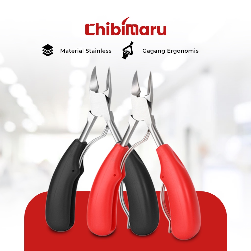 Gunting Kuku Miring Anti Cantengan Jempol Kaki Toe Nail Clipper Stainless Steel