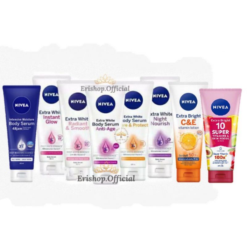 Nivea Extra White Care & Protect Serum 180 Ml Nivea Body Serum Extra White -180Ml Nivea Body Serum