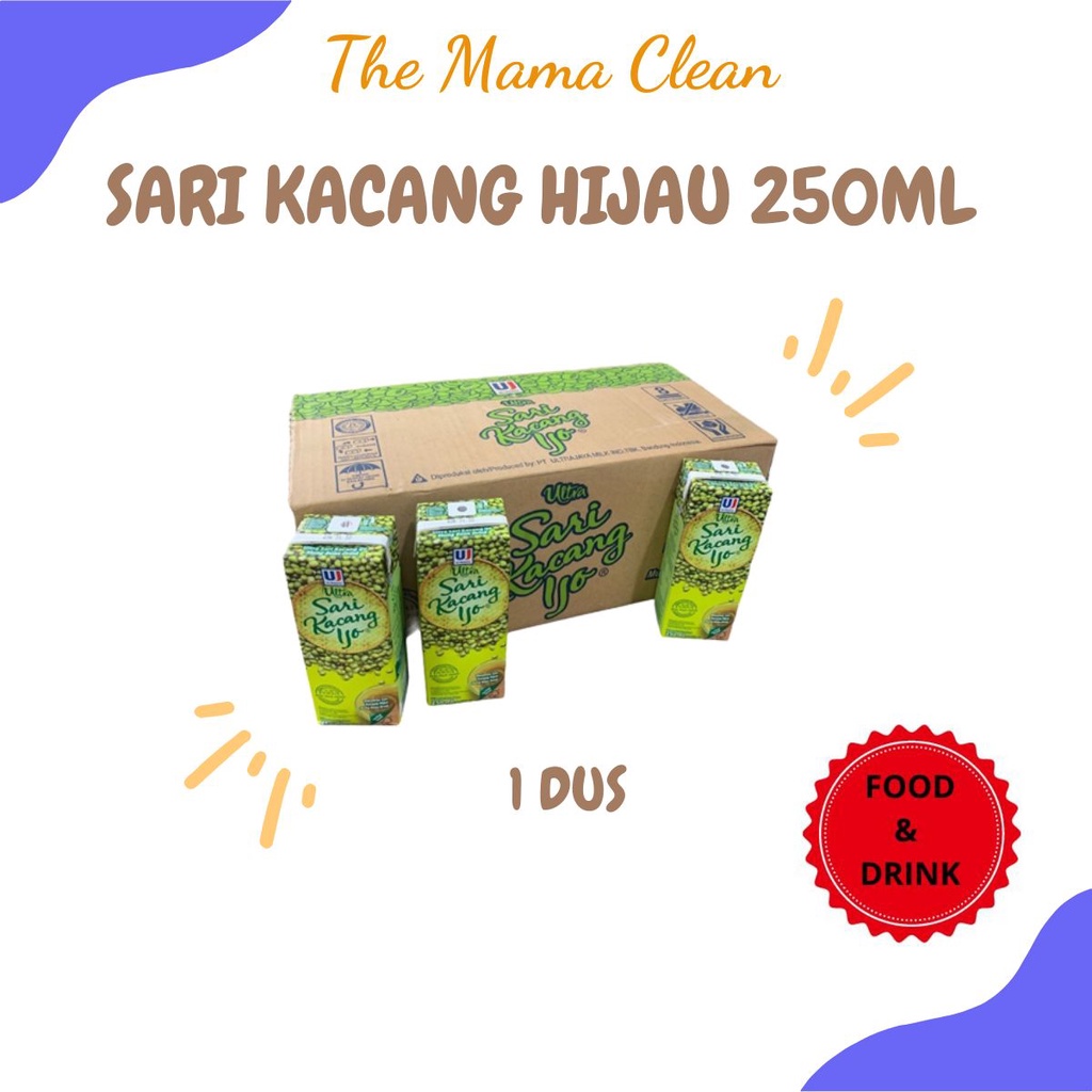 MINUMAN ULTRA SARI KACANG HIJAU 250ML 1 DUS = 24 PCS