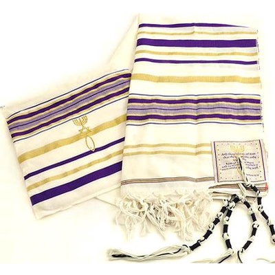 Tallit Jubah Orang Yahudi Israel Talit Tallith Tallis Talet Tallitot Kerudung Doa Agama Messianic Prayer Shawl Wear Jew Jewish Judaica Prophetik Kristen Mesianik Tzitzit Judaika Hebrew Ibrani