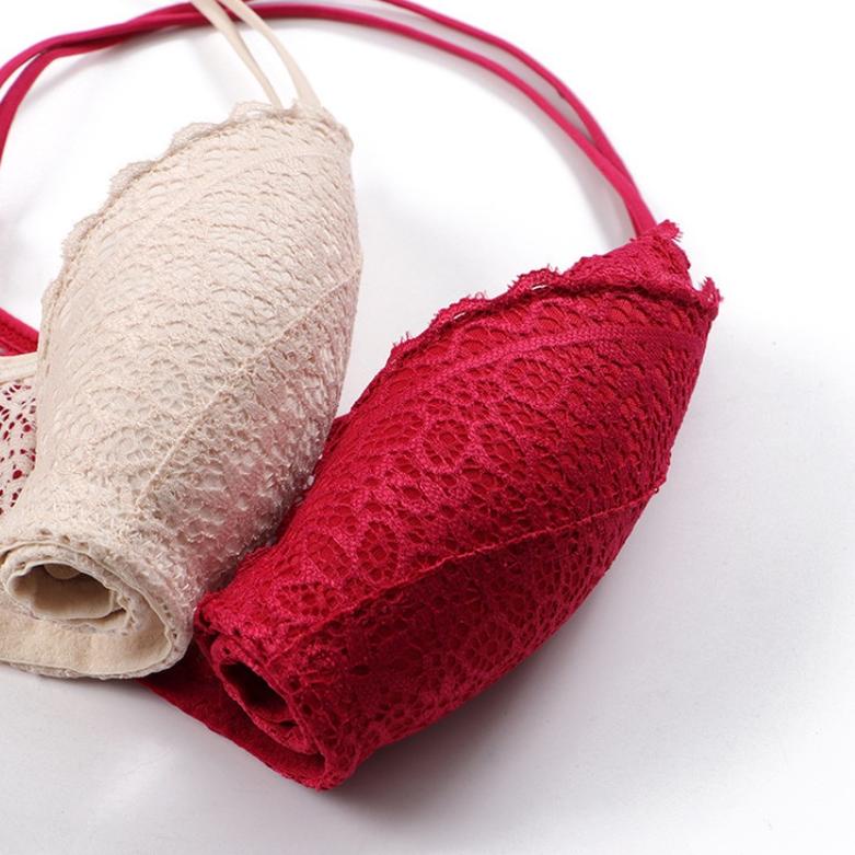 ANGELA JAPAN Bra BH Push Up Tanpa Kawat Wanita Cewe Busa Tipis ImportRenda Seamless Bikini [KST.11De