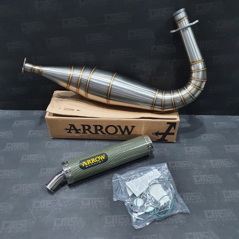 Knalpot Racing Arrow Full System SS Yamaha Rx King Original