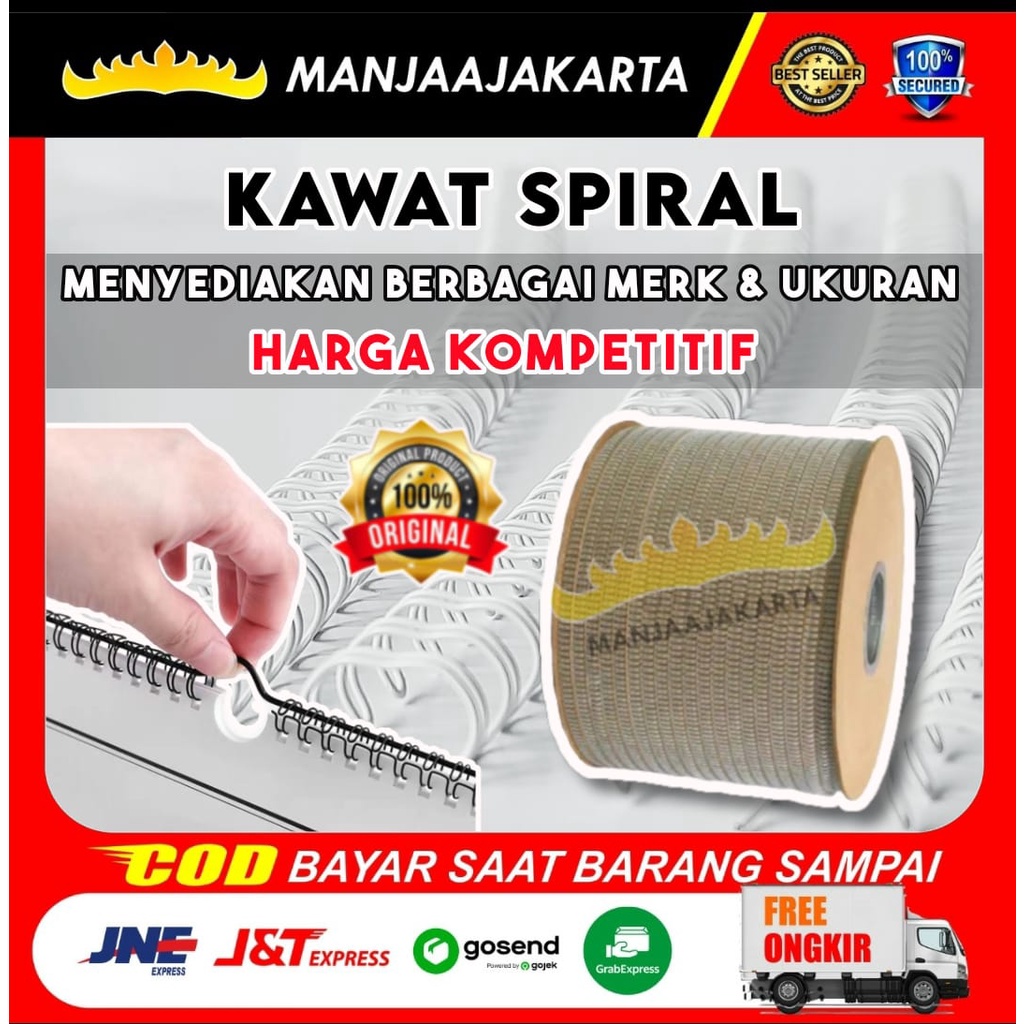 

Ring Kawat 3/8Gold Kawat Spiral Nomor 6 Spiral kawat roll kalender spiral kalender dinding Double Wire Kawat Jilid Buku atau Jilid Kalender Meja Spiral Kawat Spool Nomor 6 putih Ring Jilid 3 per 8 jilid Ring Kawat