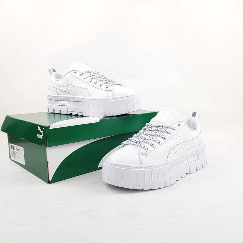 Sepatu Puma Mayze Wedges Trainers White Original Global 100% BNIB - PUMA MAYZE