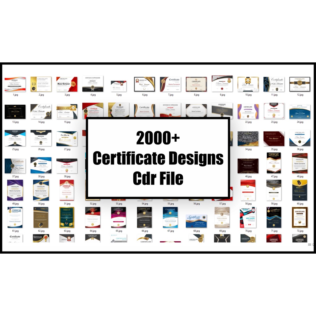 2000+ Certificate Designs Cdr File