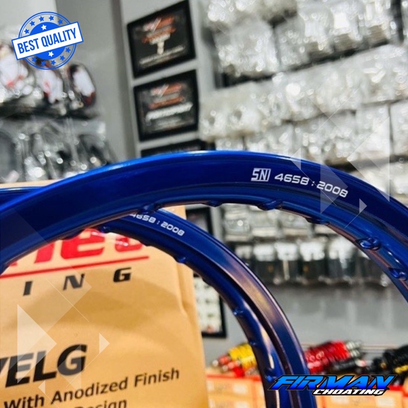 Ring rim velk scarlet 18x185 dan 18x160 biru 36 hole (sepasang) Rx king dll