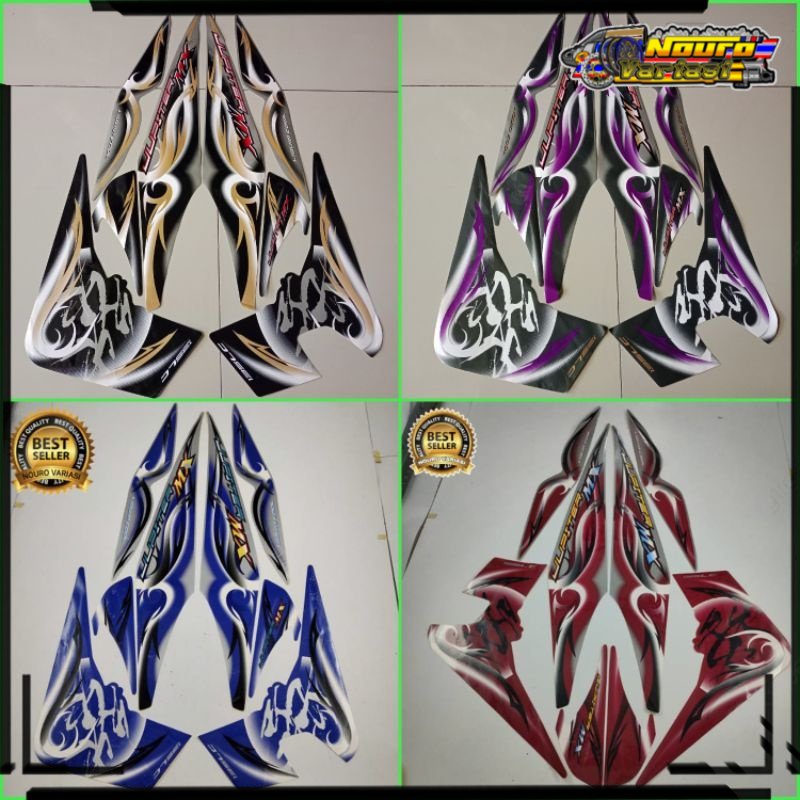COD stiker striping motor yamaha Jupiter MX  135 2007 2008 lama old list body standar mantap