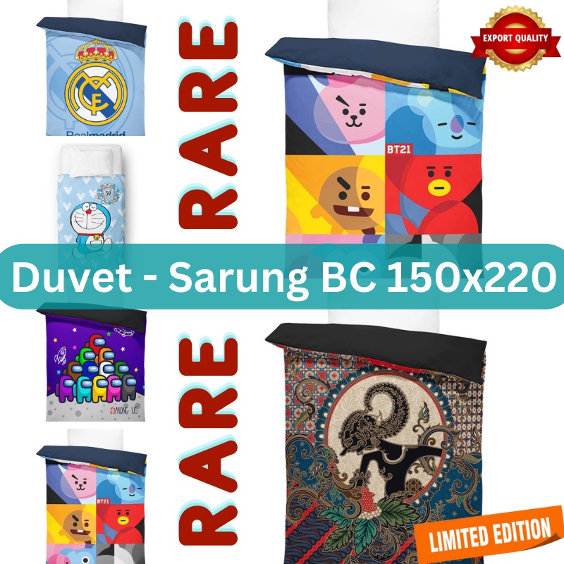 Selimut / Duvet Cover Ukuran 150x220 Motif Panel ( Sarung bedcover) - Lembut - Tidak Luntur