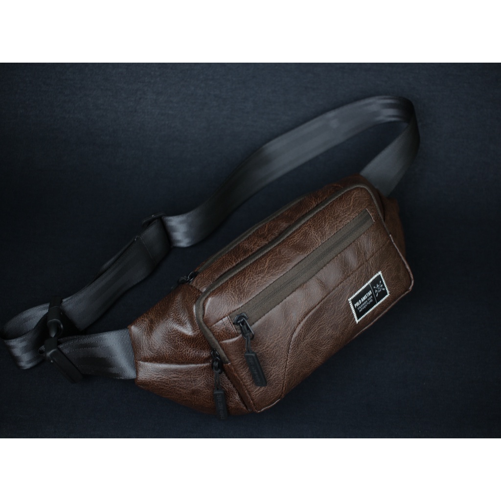 Waistbag Import Quality Polo Amstar Sporty PU Leather Premium Tas Pinggang Tas Selempang Bahu