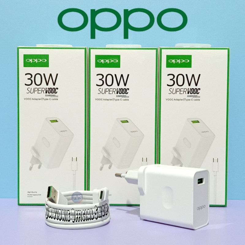 Charger Casan Cas OPPO Reno 1 2 2F 3 4 4F 5F PRO 30W 65W Original TYPE C Super VOOC Fast Charging