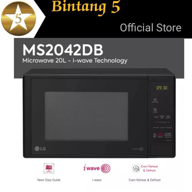 MICROWAVE LG 20 LITER LOW WATT MS2042DB LG microwave oven hitam ms2042