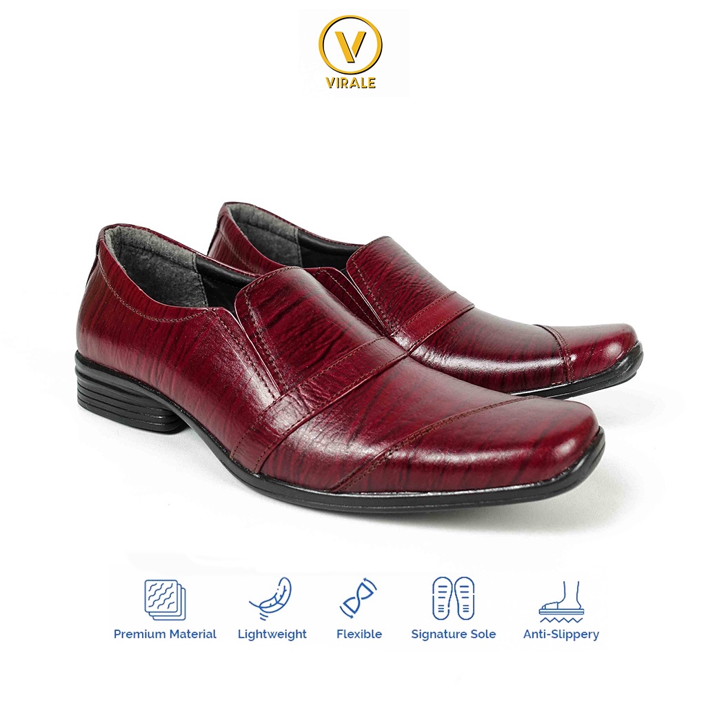 Sepatu pantofel pria - Sepatu Kantor - Sepatu formal bahan 100% kulit sapi Asli 010