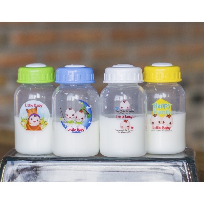 Little Baby Botol Asi 120ml 4pcs BPA Free - Kontainer Asip