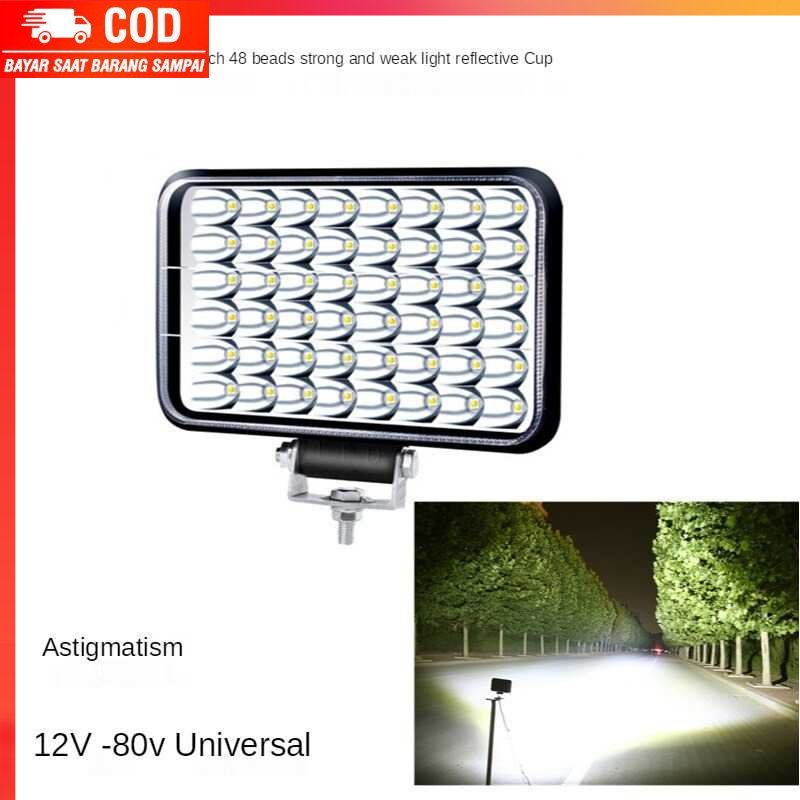 ( 100% BARANG ORI ) Ladiami Lampu Sorot Flood Spotlight Waterproof 48 W 48 LED White Light - LD48