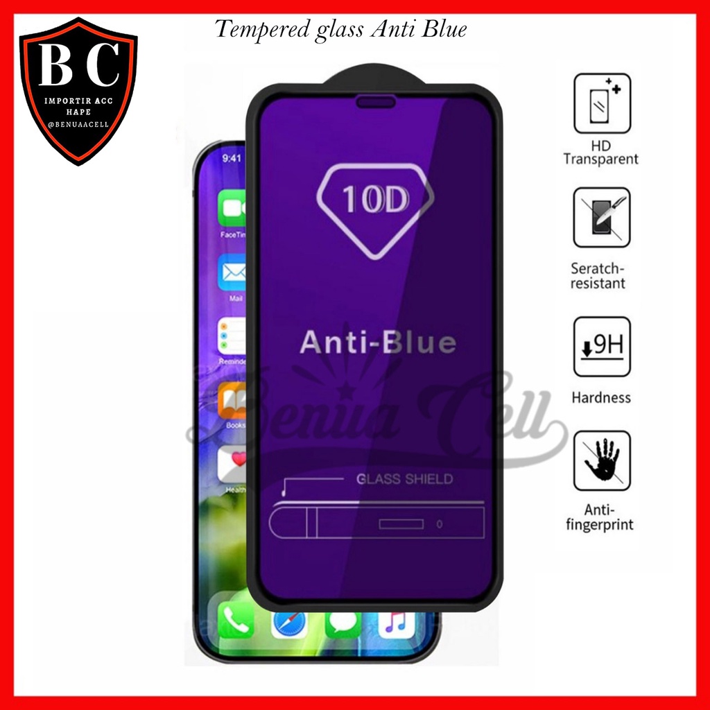 TEMPERED GLASS BLUE LIGHT INFINIX HOT 9 PLAY HOT 10 PLAY HOT 8 HOT 9 HOT 10S - BC