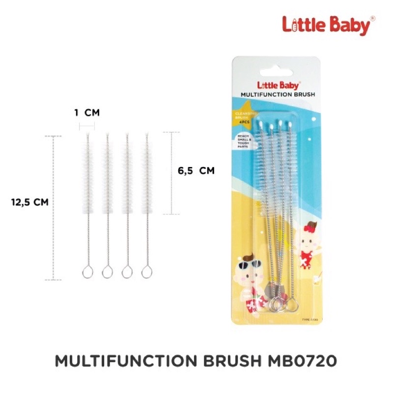 Sikat Sedotan Little Baby Multifunction Brush isi 4 pcs
