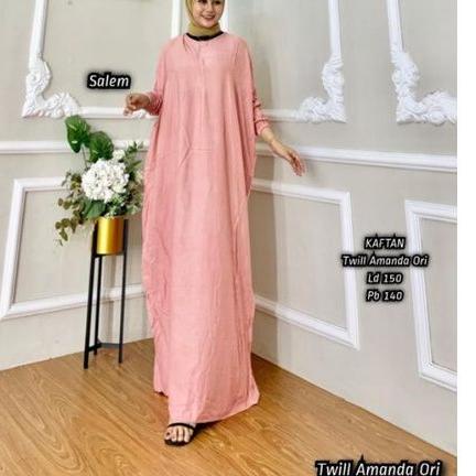 Terbaik 민 KAFTAN POLOS TWILL ORI 100% / BAJU KELELAWAR/KAFTAN WANITA/KAFTAN DRESS