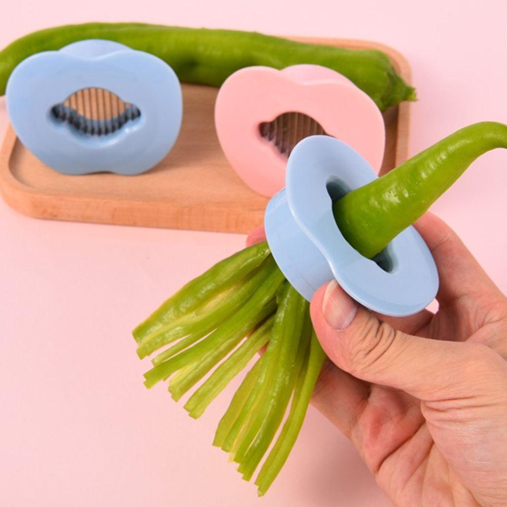 [Elegan] Green Bean Slicer Chili Onion Remover Stainless Steel Parutan Peeler Stringer