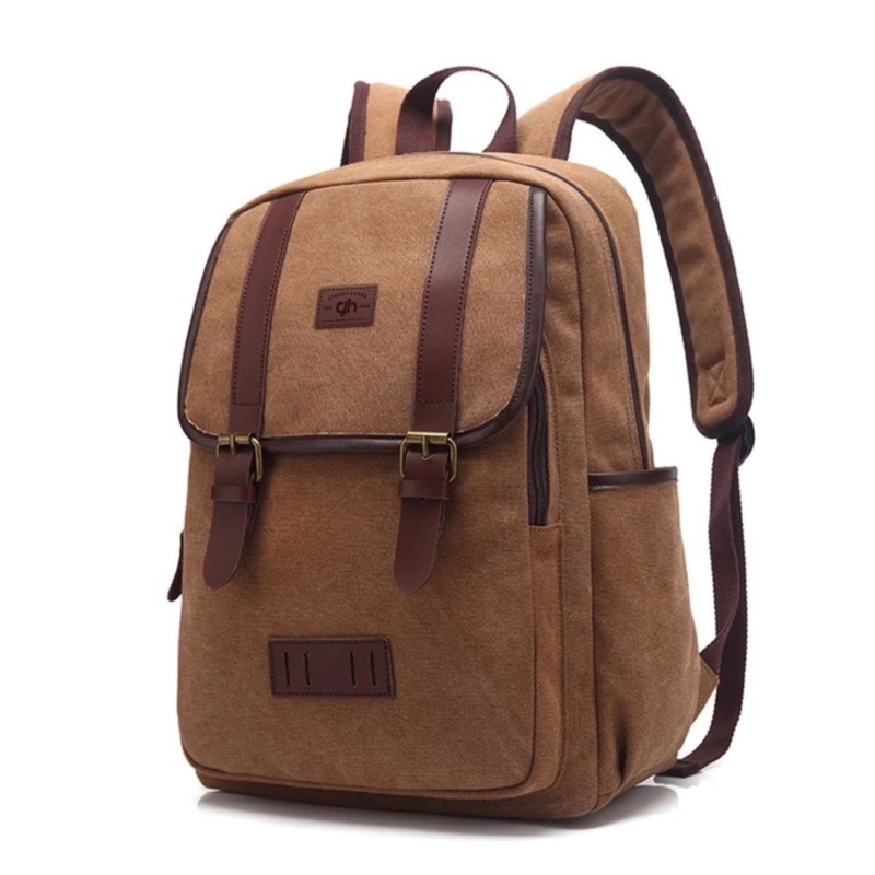 GHbag Klub New Arrival - Tas Ransel Kanvas Lisbon Norfolk Backpack Up to 15 inch - Tas Pria Tas Wanita Daypack