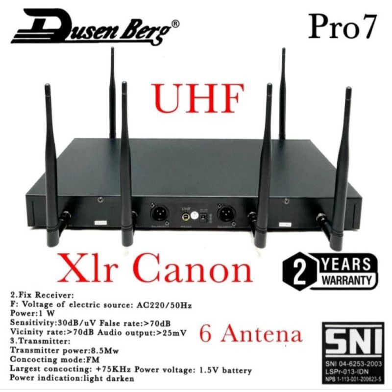 mic wireless Dusenberg Pro 7 Pro7 original garansi 2tahun mic vocal