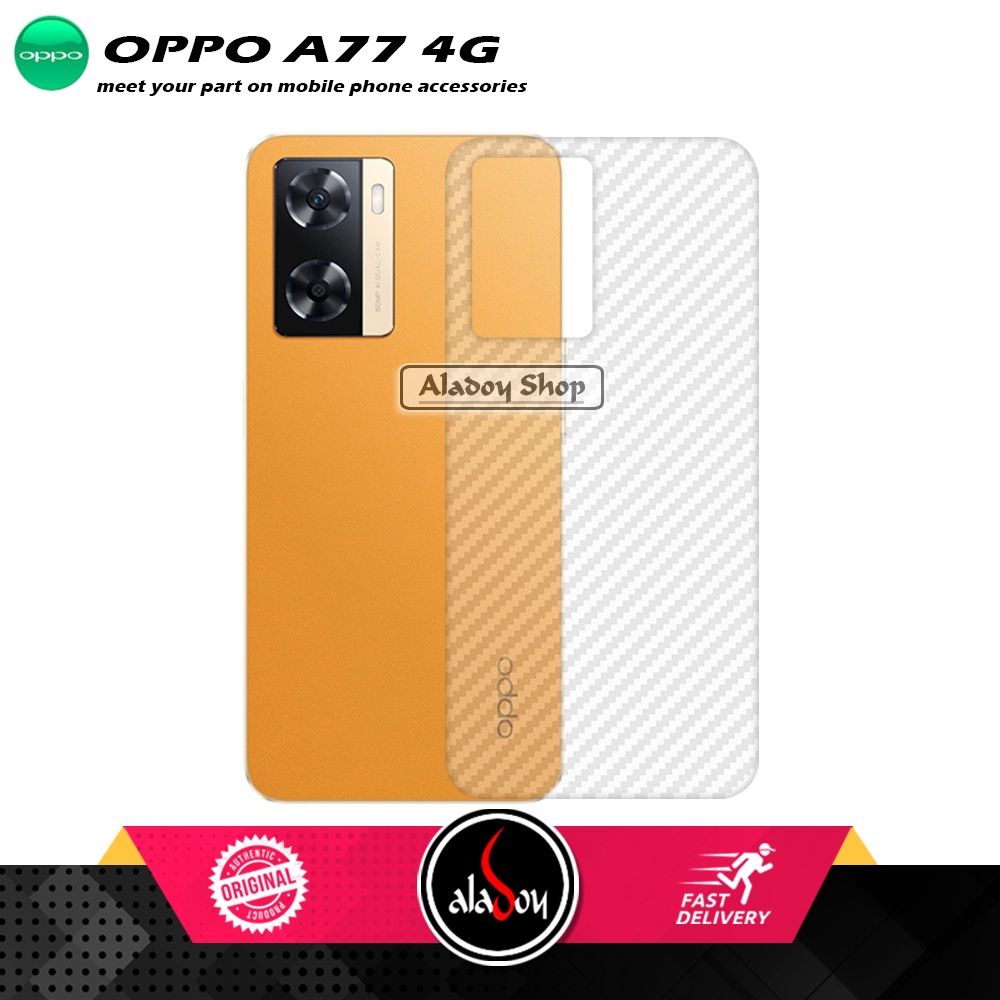 Tempered Glass Anti SPY Oppo A77 4G/A77S Anti Gores Privacy + Tempered Glass kamera dan Skin Carbon