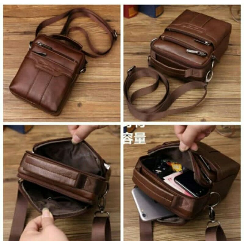 TAS SELEMPANG PRIA DAN WANITA KULIT SAPI ASLI/TAS SELEMPANG PRIA ORIGINAL IMPORT/TAS IMPOR KULIT SAP
