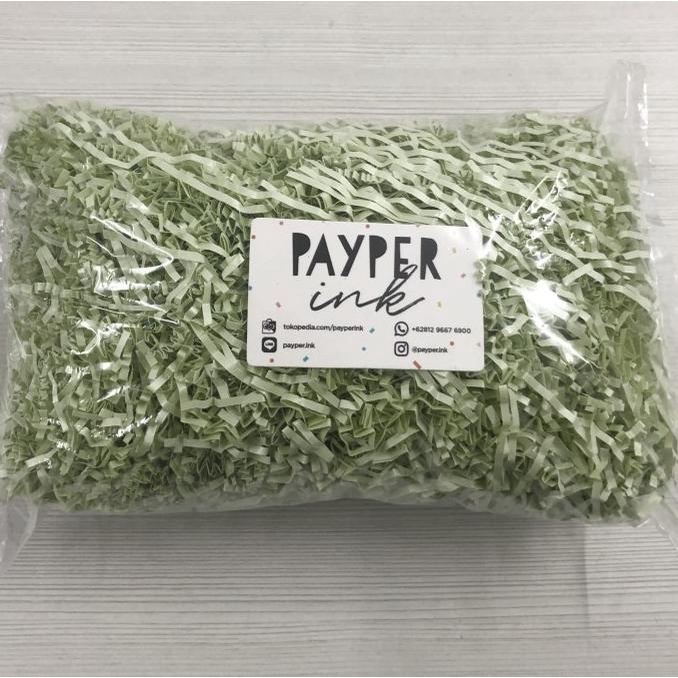 

200 gr shredded paper / kertas cacah / crinkle cut LIME green / hijau