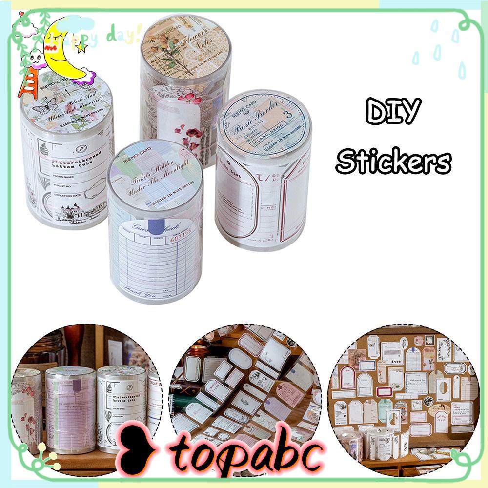 Top Washi Tape 4model Bahan Scrapbook Dekorasi Vintage DIY Stiker