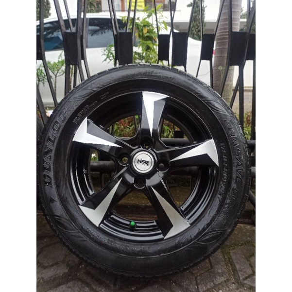 4 velg R14 PCD 100+Ban 175/65 80% Agya ayla calya sigra karimun atoz visto datsun classy charade