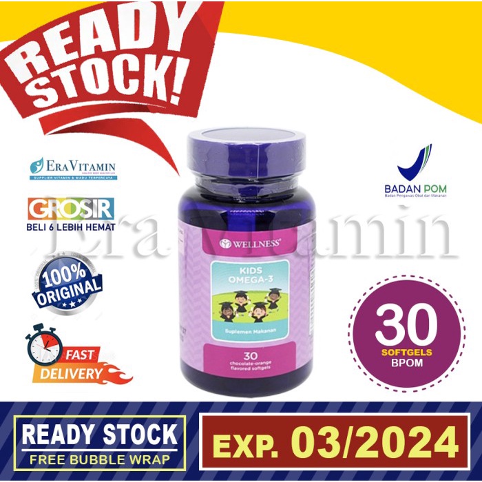Wellness Kids Omega 3 isi 30 Softgels KID vitamin anak minyak ikan