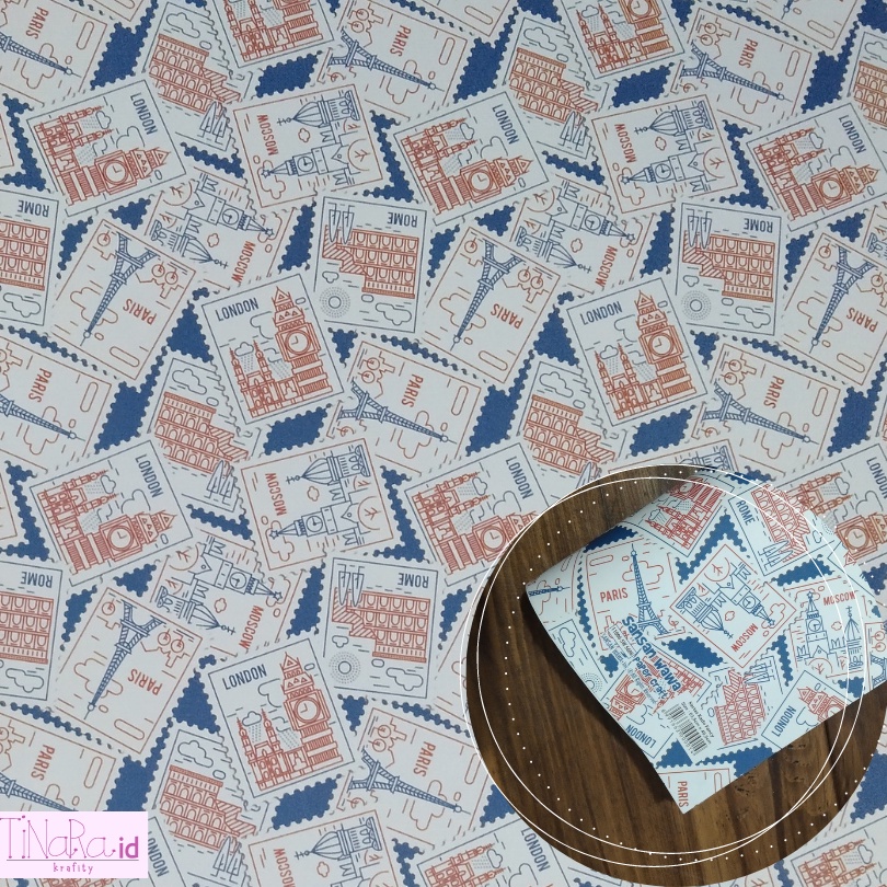 

Kertas Kado Sansan Wawa Motif Fancy Perangko Paris Putih / Bungkus / Kado / Wrapping Paper