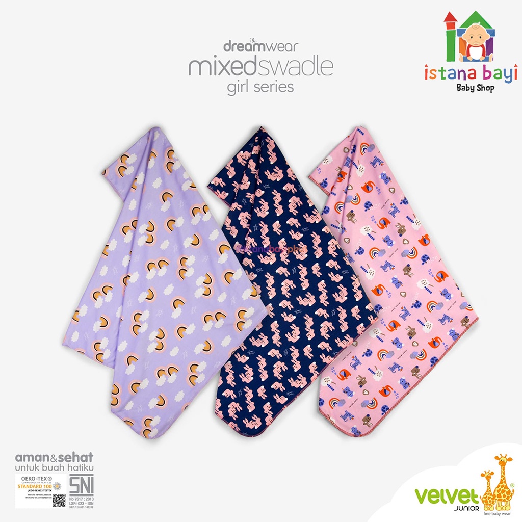 Velvet Junior Bedong GREAT ADVENTURE /VELVET Bedong Mix  BOY- Bedong bayi/baby bedong/perlengkapan bayi