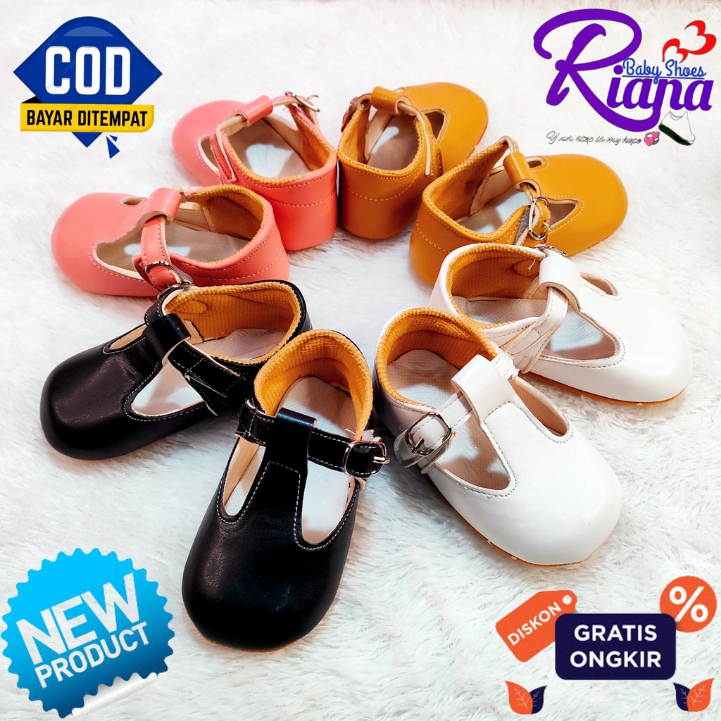 Sepatu bayi prewalker bayi perempuan Ballet sintetis RS16