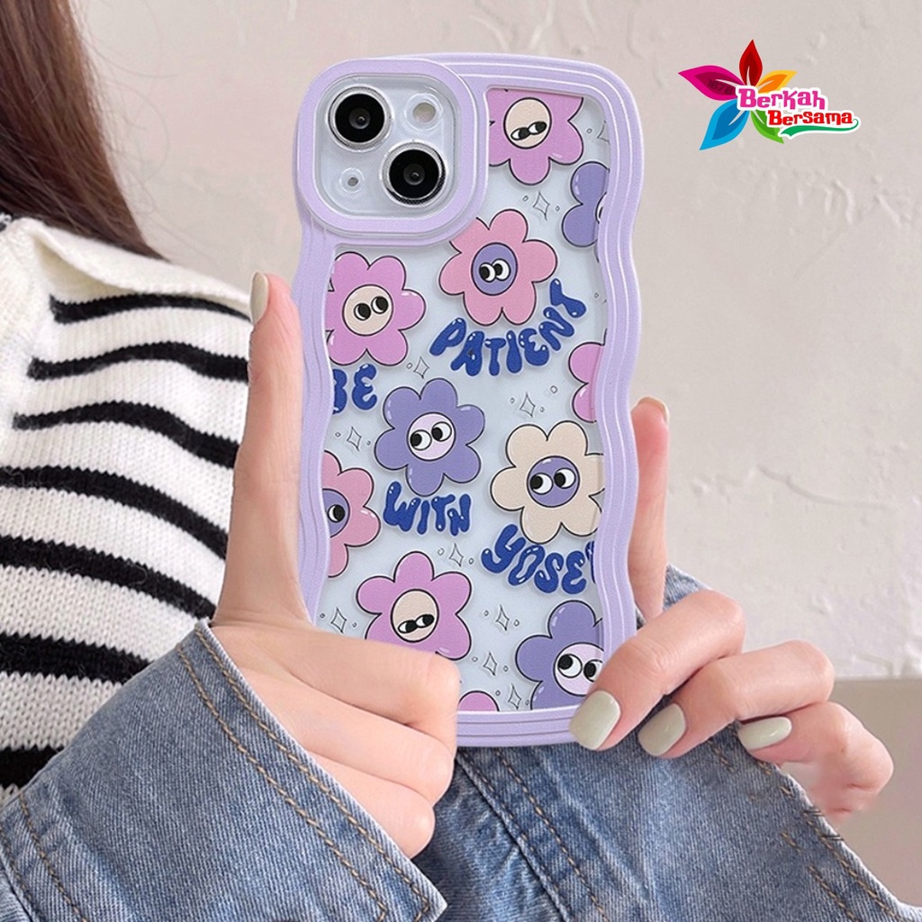 SS125 SOFTCASE SILIKON GELOMBANG MOTIF SMILE FLOWER FOR IPHONE 7 8 7+ 8+ X XS XR XS MAX 11 12 13 14 PRO MAX BB7465