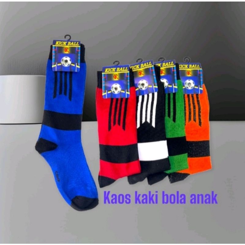 ( 3 pasang ) kaos kaki BOLA anak panjang selutut size ukuran 7-10tahun