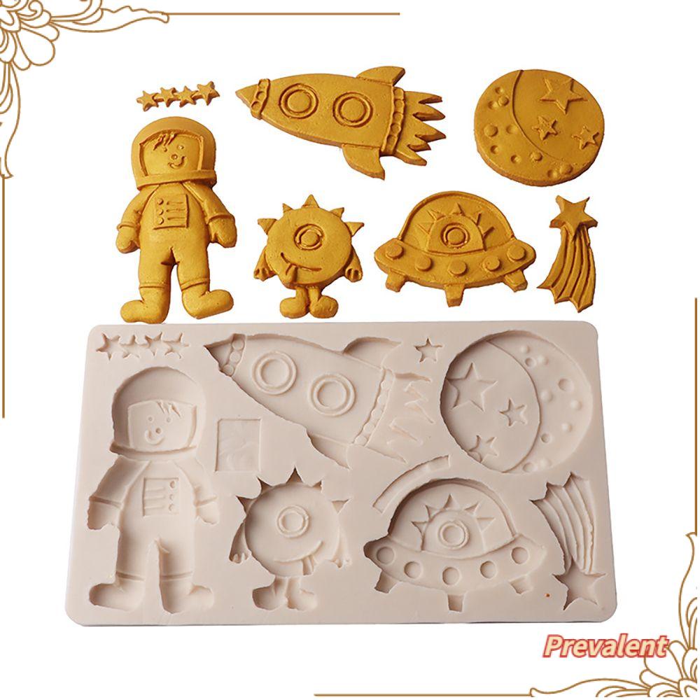 Preva Cetakan Kue DIY Spaceship Silicone Sugarcraft Mold