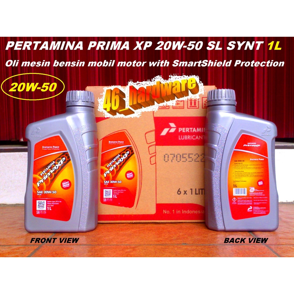 PERTAMINA PRIMA XP 20W-50 20W50 Synthetic SL Oli Mesin Bensin 1L