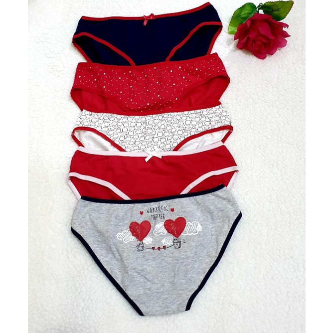 SALE CELANA DALAM YOUNG HEARTS RED PINGUIN