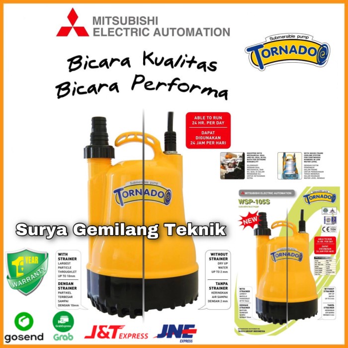 Pompa Celup Kolam Koi Pompa Celup Mitsubishi Tornado Submersible