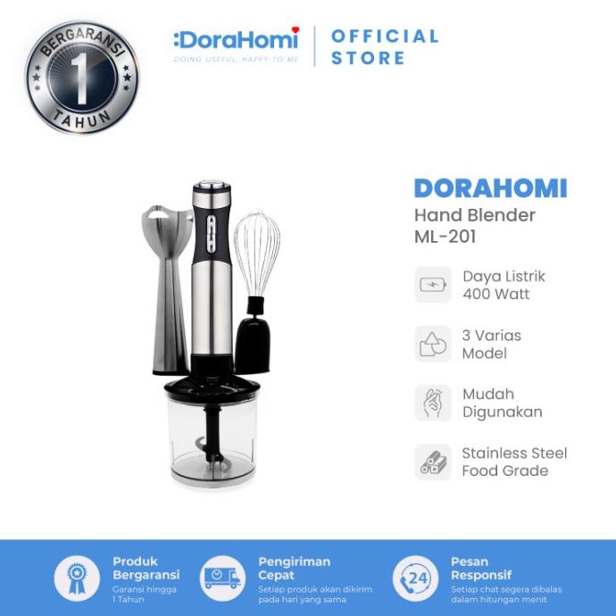 Hand Blender Mixer Set Elektrik Stainless Steel Motor Kuat Low Watt