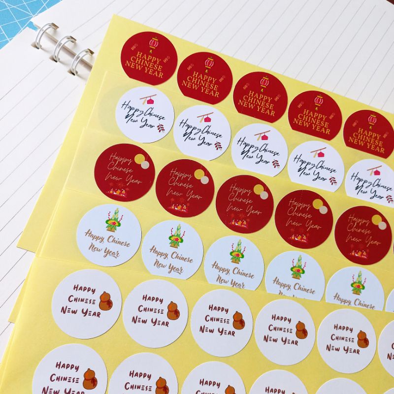 

48 pcs Stiker Thank You Imlek | Stiker Imlek | Diameter 3.2 cm | Ready Stock
