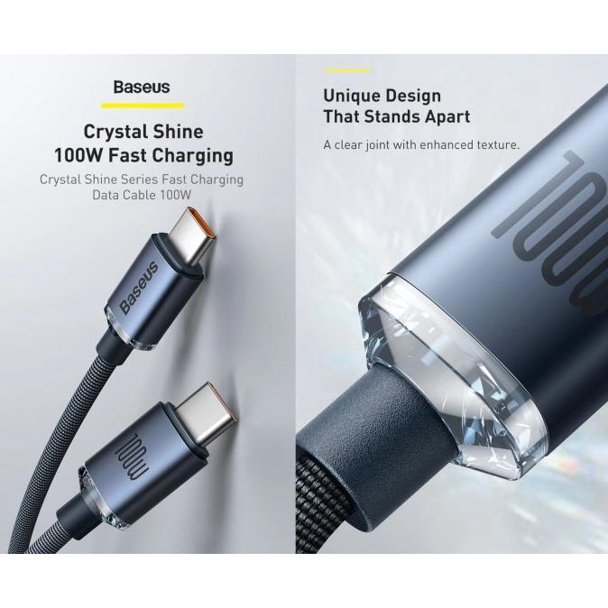 Jual Baseus Kabel Data Type C To Type C W Fast Charging Crystal Shine Shopee Indonesia