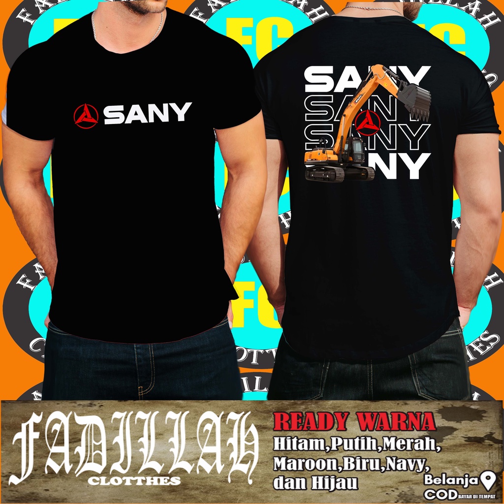Kaos Excavator SANY SY365 Operator Alat Berat Streetwear Baju Distro